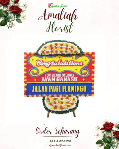 Bunga Papan Congratulation di Kima Atas